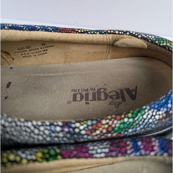 Alegria Kayla Multicolor Bullseye Mosaic Comfort Clog Mules 39 EU 8/8.5 US - Picture 8 of 8